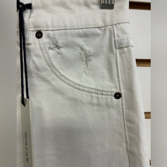 Rolla’s Claudia Skirt - White Denim - Distressed with Frayed Hem - NWT - Size 27 - Picture 2 of 13